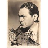 ROBINSON, EDWARD G. - A 7x5" head and shoulders vintage sepia photograph of Edward G...  A 7x5" head