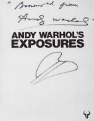 WARHOL, ANDY - 'Andy Warhol's Exposures', signed by Warhol on title page and on a...  'Andy Warhol's