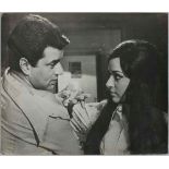 DHARAM AND HEMA - Two vintage black and white photographs of Dharmendra and Hema  Two vintage