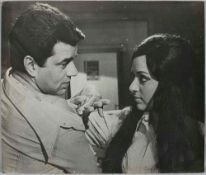 DHARAM AND HEMA - Two vintage black and white photographs of Dharmendra and Hema  Two vintage