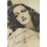 CLASSIC HOLLYWOOD - Collection of signed black and white promotional photographs of...  Collection