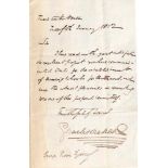DICKENS, CHARLES - Autograph letter signed to the Secretary of the Society of Arts  Autograph letter