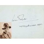 AUTOGRAPH ALBUM - INCL.JOHN GIELGUD - Autograph album with signatures by actors and singers