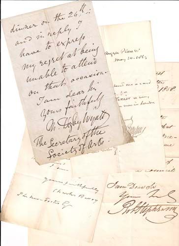 ARCHITECTS  &  ENGINEERS - INCL. CHARLES BARRY - Collection of letters addressed to Secretary of the