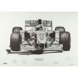 BARRICHELLO, RUBENS - ALAN STAMMERS - Rubens Barrichello, Limited Edition Print, numbered 153/ 750