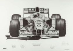 BARRICHELLO, RUBENS - ALAN STAMMERS - Rubens Barrichello, Limited Edition Print, numbered 153/ 750