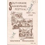 ELIZABETH, PRINCESS  &  ELIZABETH, THE QUEEN CONSORT - Official souvenir programme of 1945 Southwark