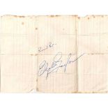 TAYLOR, ELIZABETH  &  RICHARD BURTON - Individual blue ink signatures by Elizabeth Taylor and