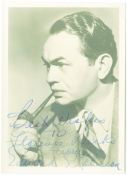 ROBINSON, EDWARD G. - A 7x5" head and shoulders vintage sepia photograph of Edward G...  A 7x5" head