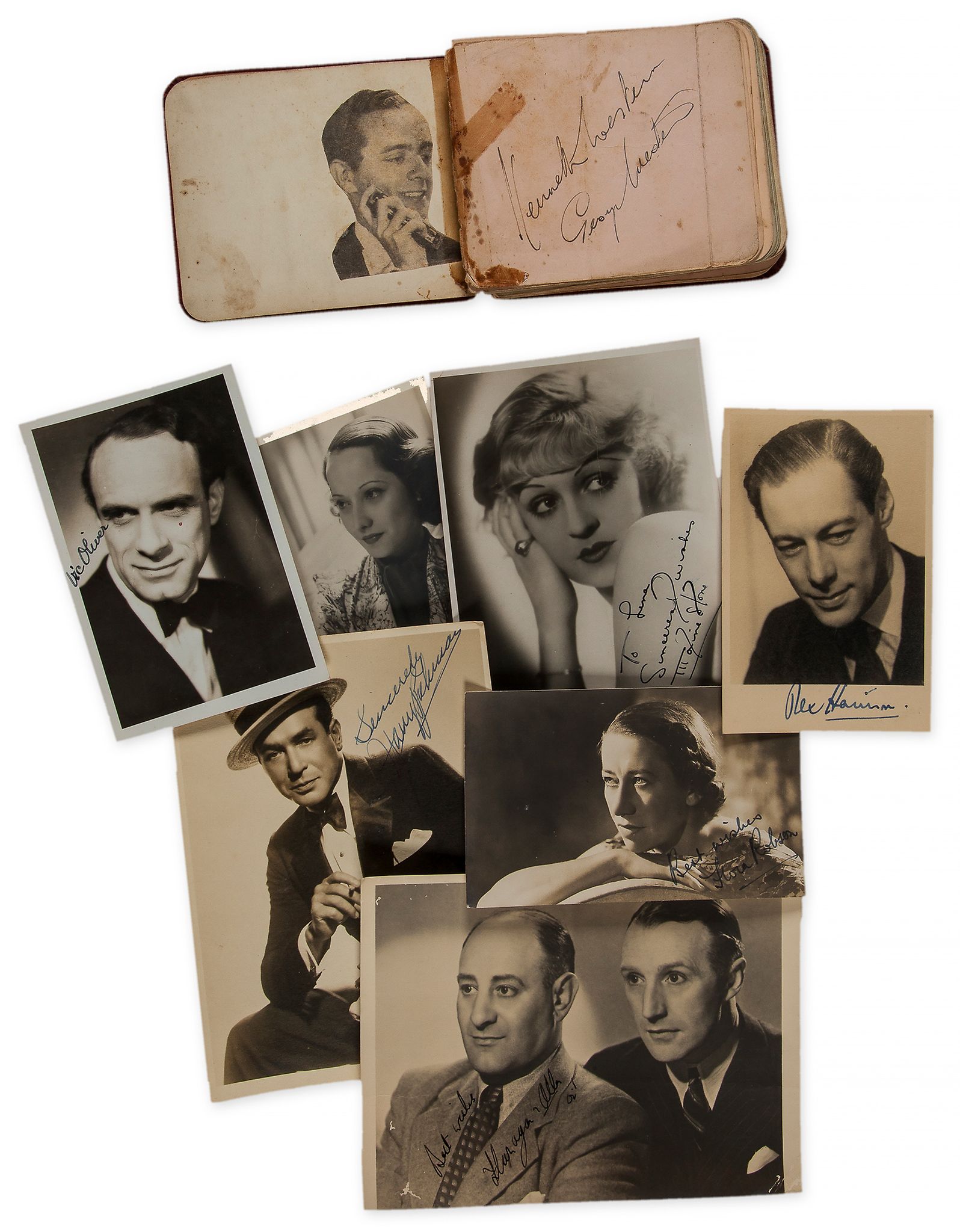 ACTORS  &  ENTERTAINERS - Two autograph albums with signatures by British actors  Two autograph