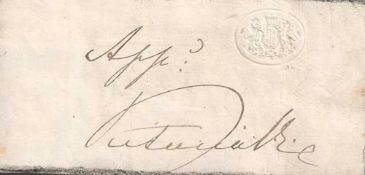 VICTORIA, QUEEN AND LORD KITCHENER - Ink signature clipped from the head of a document, embossed