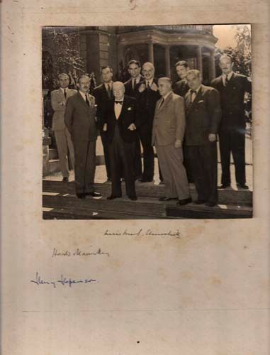 CHURCHILL, WINSTON - Photograph of various politicans and statesmen including Winston...  Photograph