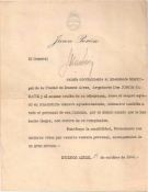 PERON, JUAN - Typed letter signed in Spanish on official presidential stationery  Typed letter