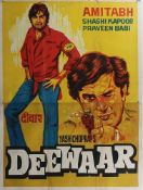 DEEWAAR - Original poster in colours, mounted, 1975, 102 x 74.5cm  Original poster in colours,