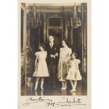 ELIZABETH, THE QUEEN MOTHER - MARCUS ADAMS - Photograph of George VI, Queen Elizabeth and Princesses