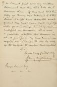 STANLEY, HENRY MORTON - AUTOGRAPH LETTER SIGNED TO HIS SOLICITOR GEORGE LEWIS, 9pp  AUTOGRAPH LETTER