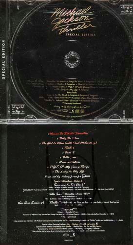 JACKSON, MICHAEL - Special Edition CD of 'Thriller', signed by Michael Jackson on the...  Special