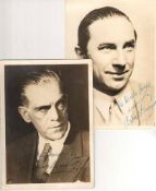 LUGOSI, BELA  &  BORIS KARLOFF - A 7x5" head and shoulders vintage sepia photograph of Boris Karloff