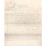 RENNIE, JOHN - Autograph letter signed to the Secretary of the Society of Arts...  Autograph