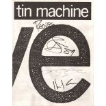 TIN MACHINE - Souvenir programme of the 'Tin Machine Tour' signed by David Bowie  Souvenir programme