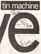 TIN MACHINE - Souvenir programme of the 'Tin Machine Tour' signed by David Bowie  Souvenir programme