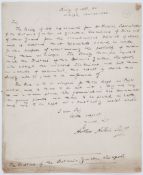 Cultivating rice from Nepal in Europe.- - Aikin Autograph Letter signed to The Trustees of the