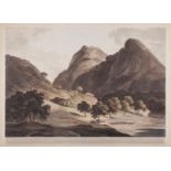 Daniell (Thomas and William) - Jag Deo and Warrangur, hill forts in the Barramah'l,  plate XI from