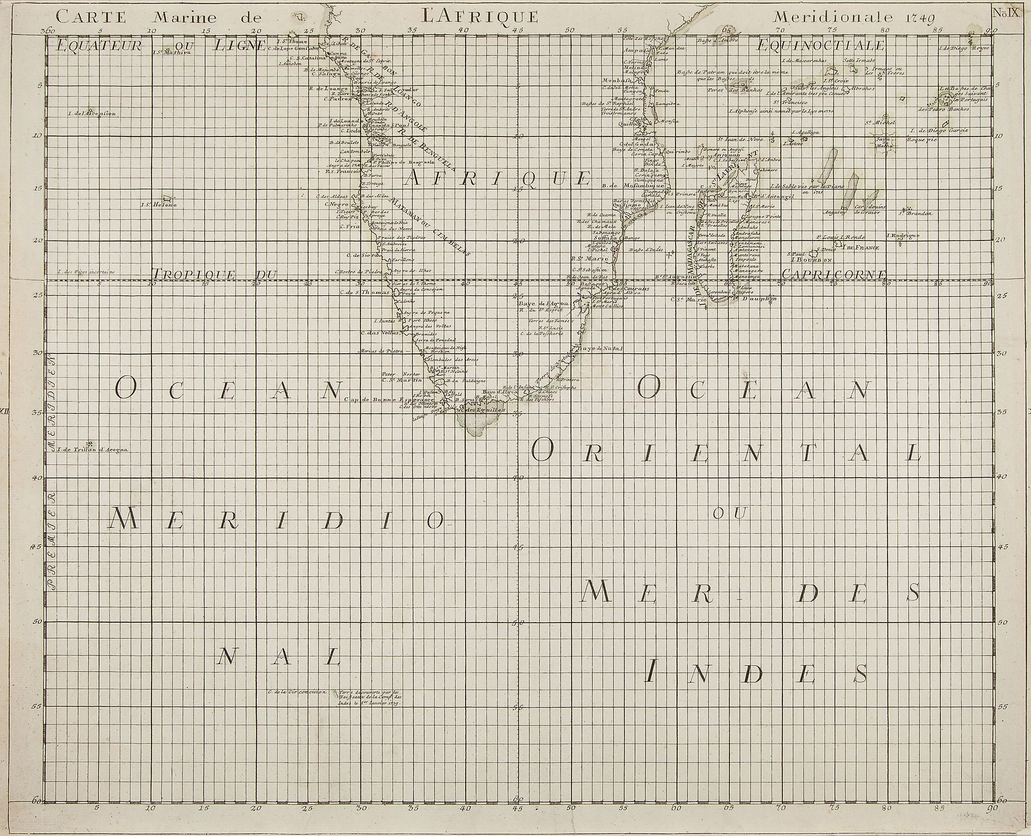Bruckner (Isaak) - 2 sheets from the Nouvel Atlas de la Marine to form the continent of Africa, - Image 2 of 2