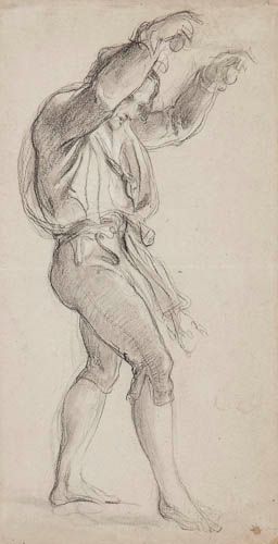 Raffet -  Attributed to. Flamenco dancer with castanets  (Auguste)   Attributed to.    Flamenco