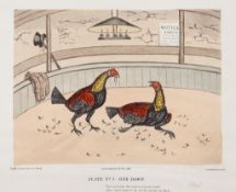 Stock (C.R.) - Cockfighting,   a set of 6 after his own designs, original hand-coloured aquatints,