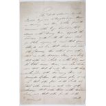 Kensington Palace.- - Edward Letter third person to James Peacock, Labourer in Trust   Edward (