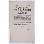 Jewish conversion - to Christianity in Austria.- Circular notifying a decree of the...    to