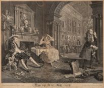 Hogarth (William) - Marriage a la Mode,  early states of 5 of the set of 6 plates, lacking plate I,