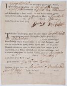 18th century bounty money.- - "I George Mitchell do voluntarily inlist myself a Soldier   "I