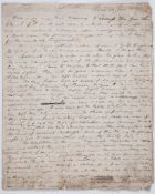 Vesuvius  &  travelling in Italy.- - Lemaitre Autograph Letter signed to his mother, Mrs