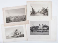 A Mixed Group of Views of Modern Alexandria and Cairo,  by or after Roberts, Bourne, Barbot, Dobler,