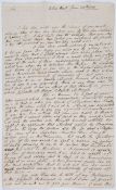 Swiftian allusions.- - Maclaine Autograph Letter signed to ?General Granville Elliott, 3pp