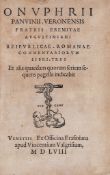 Panvinius (Onuphrius) - Reipublicae Romanae Commentariorum libri tres,  3 parts in 1,   without