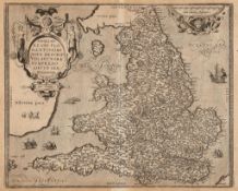Mercator (Gerard) - Anglia Regnum,  England and Wales, with parts of Scotland, northern France