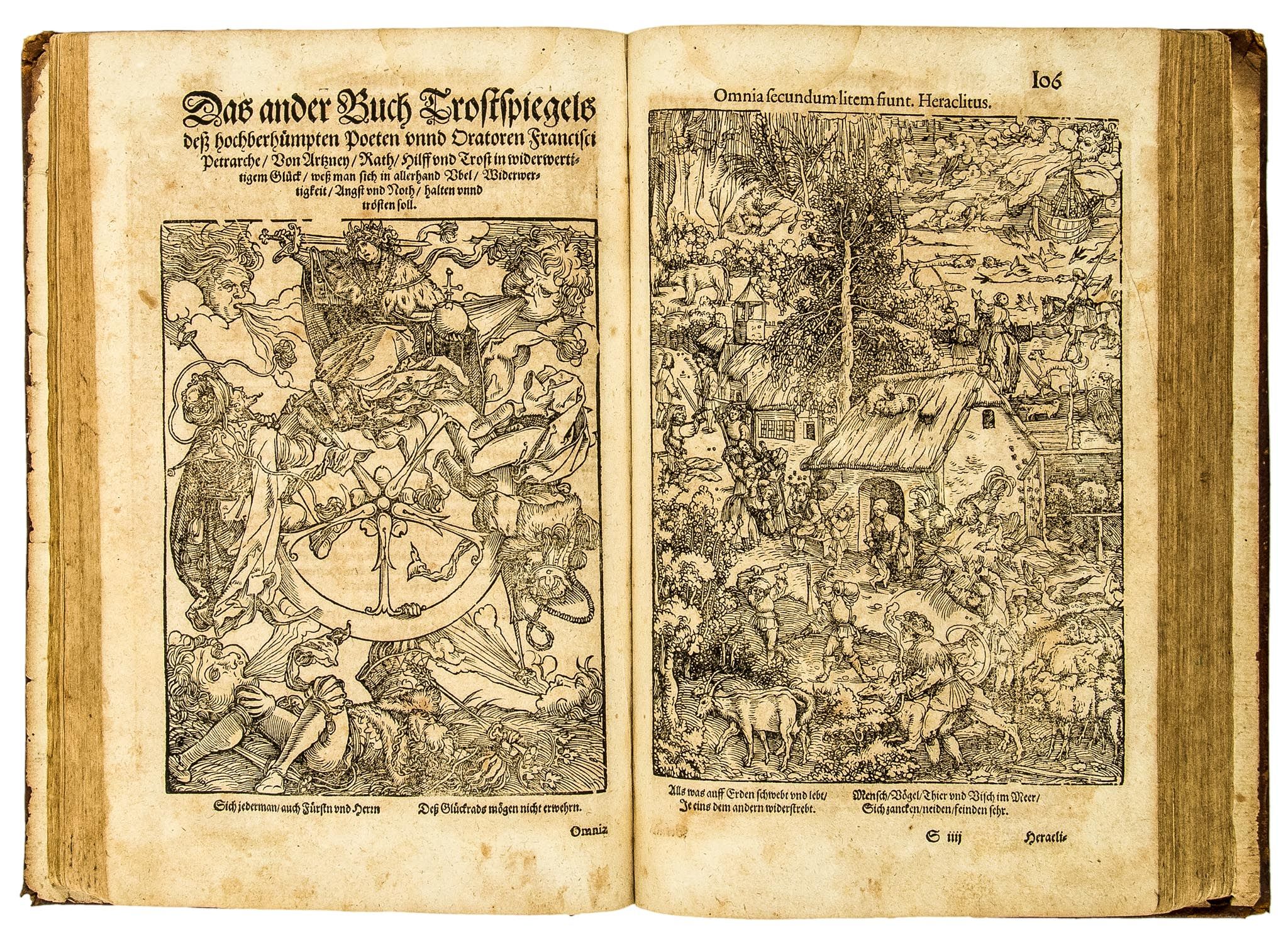 Petrarca (Francesco) - Das Erste [Ander] Buch dess Trostspiegels Francisci Petrarche,   profusely