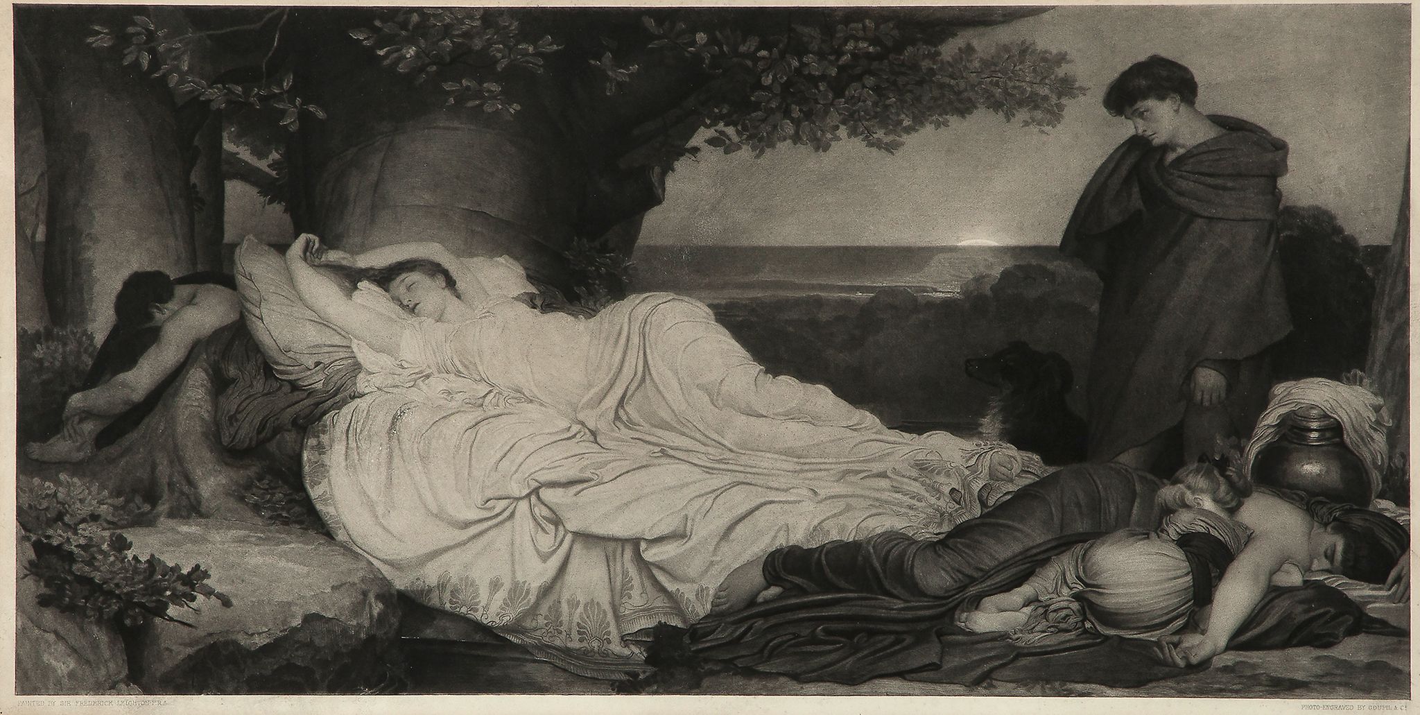 After Frederick Lord Leighton - Cymon and Iphigenia,   photgravure by Goupil  &  co., c.1885, Fine