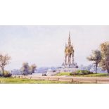 Attributed to Gabriel Carelli - The Albert Memorial,  Watercolour over pencil  Circa   1875 Unframed