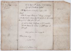 Micklegate, York.- - Cooper Petition by Humphrey Simpson to Lord Shaftesbury to be...   Cooper (