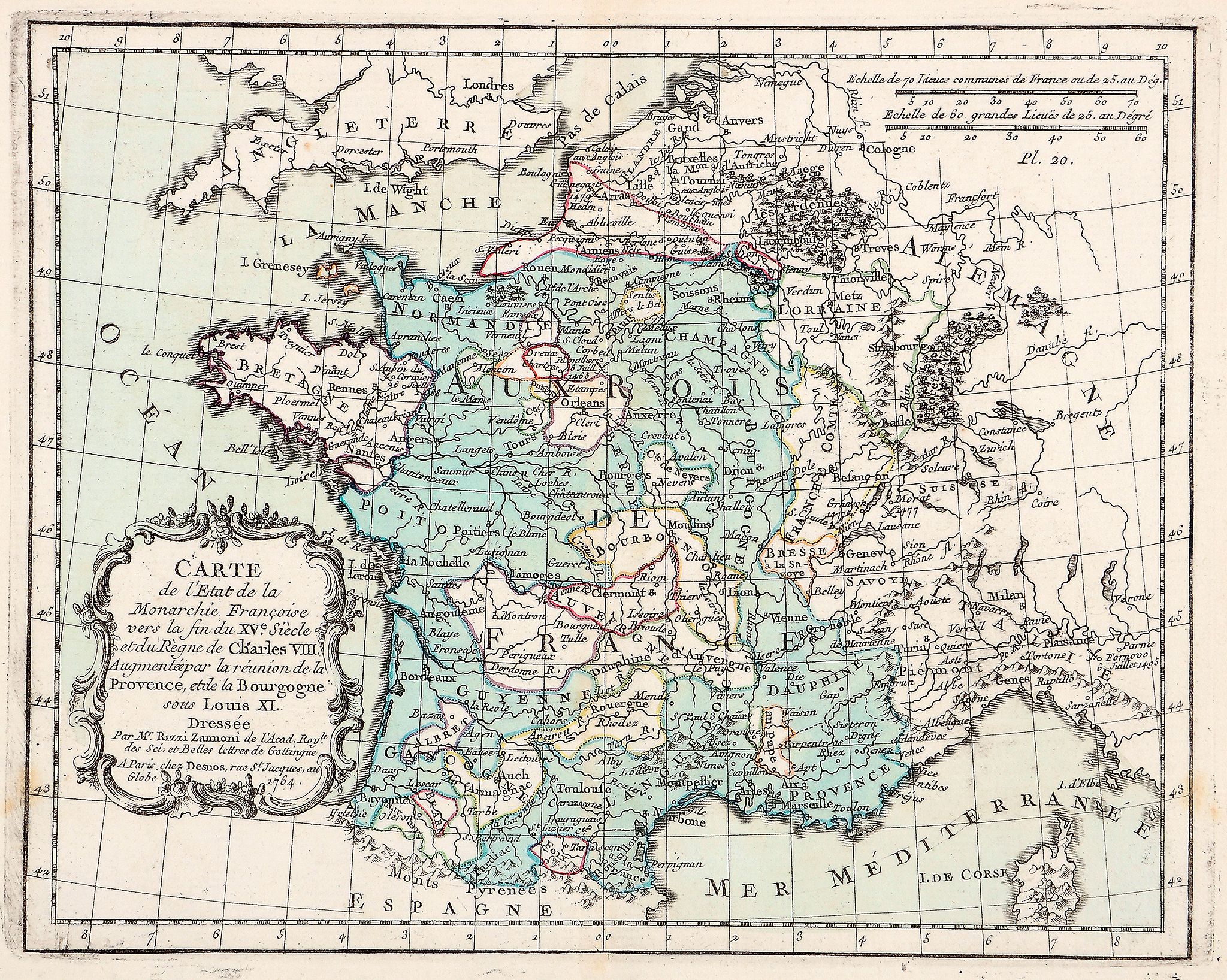 Rizzi-Zannoni (Giovanni Antonio) - [Atlas historique de la France],  32 maps only (of 58), printed