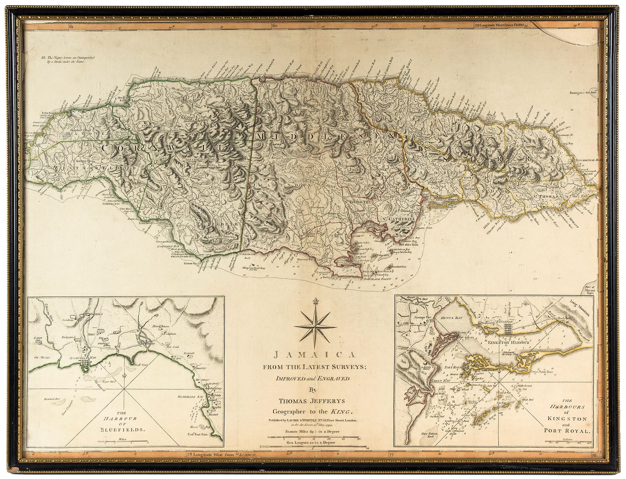 West Indies.- - A small mixed group of maps,  comprising A New and Accurate Map of the Island of - Image 2 of 7