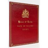 Kitchener - .- Vote of Thanks by the House of Lords and The House of Commons   (Horatio Herbert,