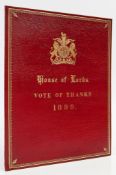 Kitchener - .- Vote of Thanks by the House of Lords and The House of Commons   (Horatio Herbert,