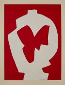 Serge Poliakoff (1906-1969)(after) - Composition in Red and White screenprint in colours, 1977,