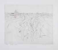 Anthony Gross (1905-1984) - Stubble Fields etching, 1975, signed and titled in pencil, numbered 43/
