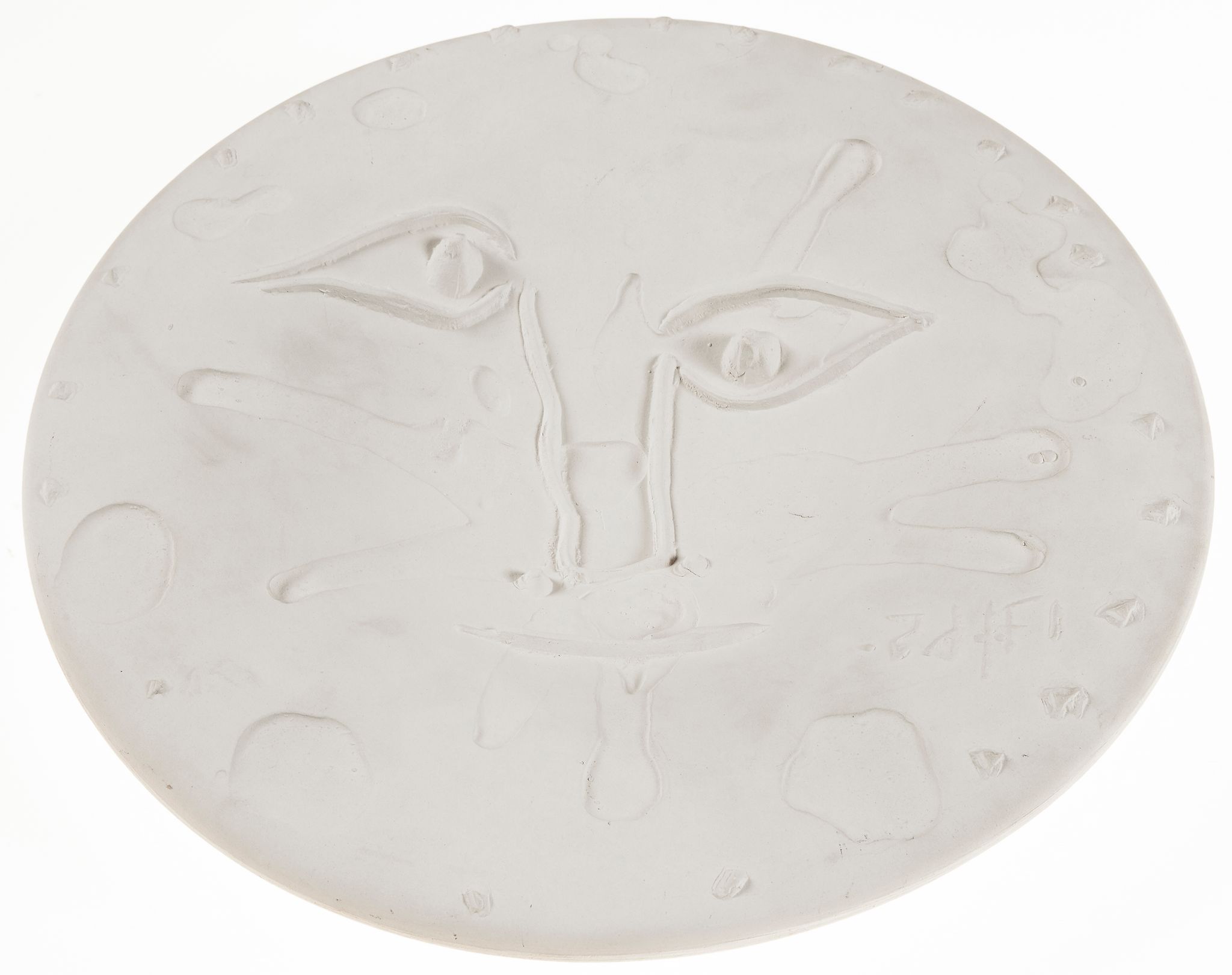 Pablo Picasso (1881-1973) - Plat Visage white earthenware clay plate, 1965, numbered 20/100 on the - Image 3 of 3